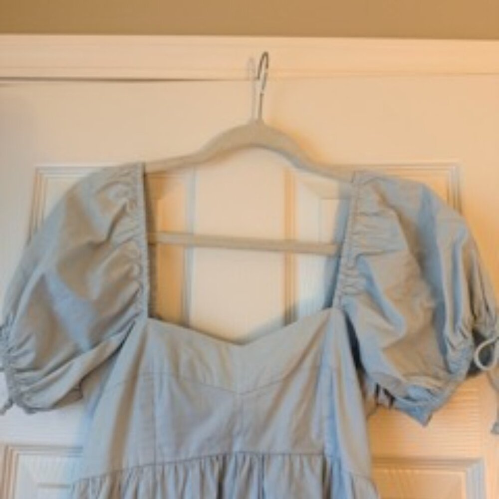 Light Blue Babydoll Style Dress, Size Small - Picture 5 of 6